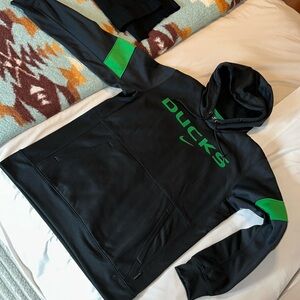 NIKE MENS OREGON DUCKS ON FIELD HOODIE SWEATSHIRT BLACK SIZE LARGE